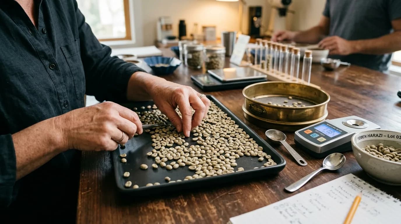 Green Coffee Bean Grading & Moisture Inspection